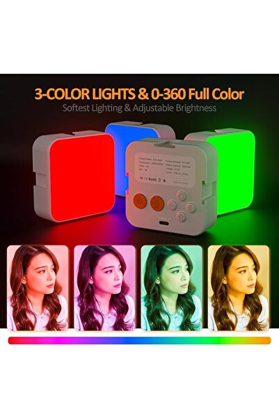 GENERAL Selfie Video Light, 142 LED High Power Rechargeable Clip Fill Portabl...
