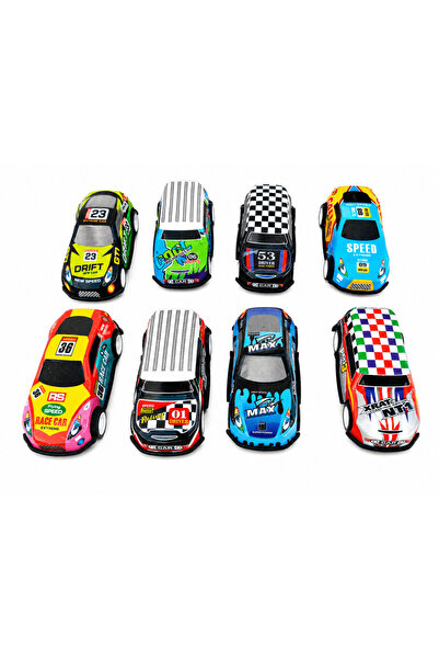COMPLEX 8-Piece Pull-Back Mini Race Car Set for Kids - Interactive Speedy Veh...