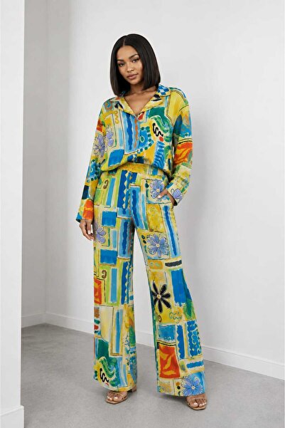 HANIQA Summer Tropical Patterned Double Set