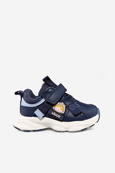Vicco Filika Bebe Lacivert Cırtlı Lastikli Spor Ayakkabı