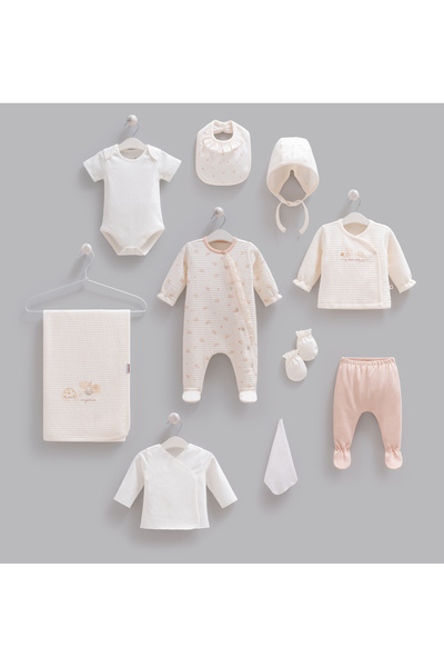 Caramell Tiny Organic 100% Cotton 10-Piece Hospital Release Bodysuit Set / Ec...