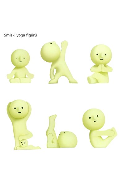 UYGUN ELEKTRONİK Smiski Yoga Serisi ,Karanlıkta Parlayan Sevimli Figür Oyunca...