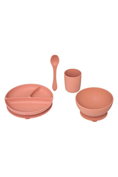 Atmosphera for kids Set de masă pentru bebeluși - Roz teracotă, 20x20 cm