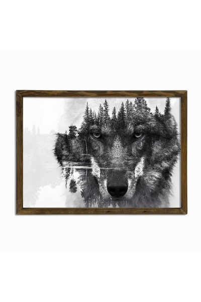 OEM Tablou decorativ înrămat Wallxpert, 50x70 cm, imprimare UV, ramă din lemn...