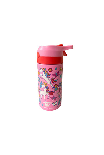 TINY WHEEL Stainless Steel Water Bottle with Spray (320 ml) Unicorn Design