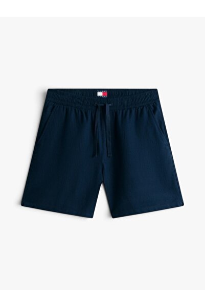 Tommy Hilfiger شورت رجالي أزرق من مزيج الكتان من TJM - DM0DM22825