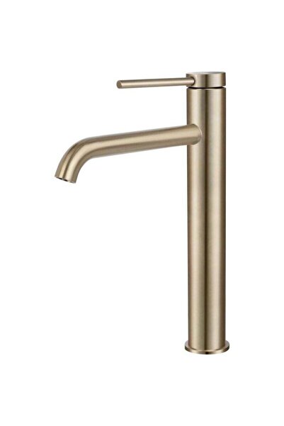 STARSTAR Brushed gold stainless steel basin faucet – Elevated single-handle s...
