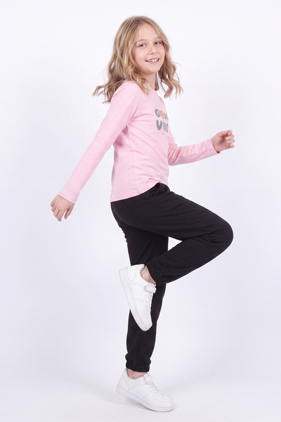 panios kids Kız Çocuk Baskılı Uzun Kollu Eşofman Takımı