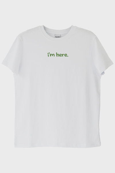 lofux I'M Here White T-Shirt