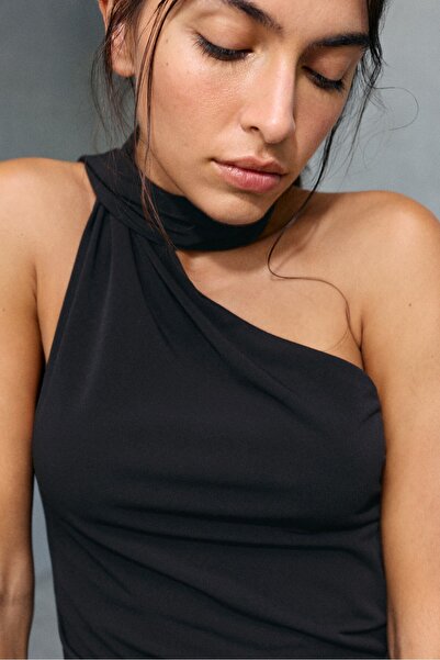 Pull & Bear Fular detaylı halter yaka top