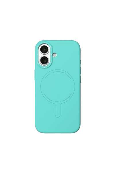 Youngkit iPhone 17 Uyumlu Kılıf M-Safe Şarj Özellikli Morandi Serisi Kapak Mavi