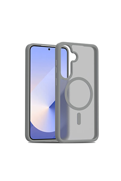 OEM Θήκη Τηλεφώνου για Samsung Galaxy S25 Plus 6.7 " Ημιδιαφανής Παγωμένη Γκρ...
