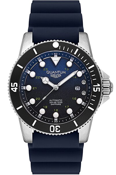 Quantum QUANTUM BAR1115.399 Men Automatic Display Watch & Silicone Strap Dark...