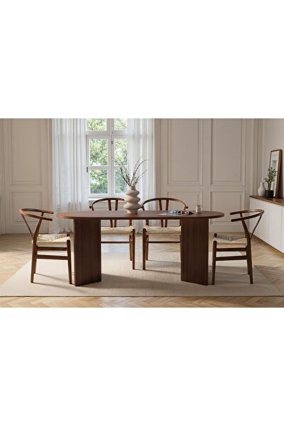 Mourah Home Sablin Modern Dining Table - 180 x 90 x 75 CM - Brown - M.Y.29142.3