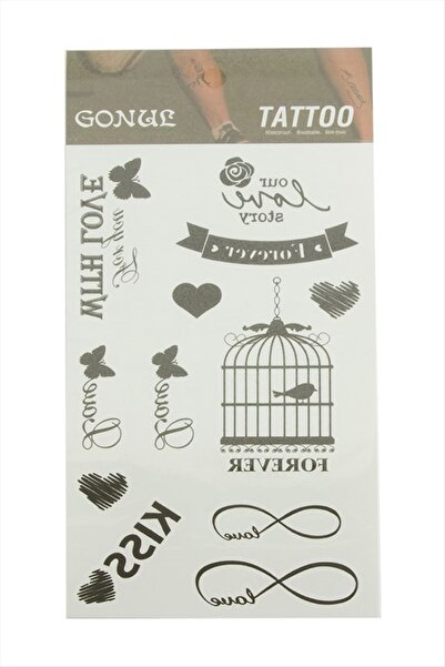 Generic Brand Cage Tattoo Sticker - Black
