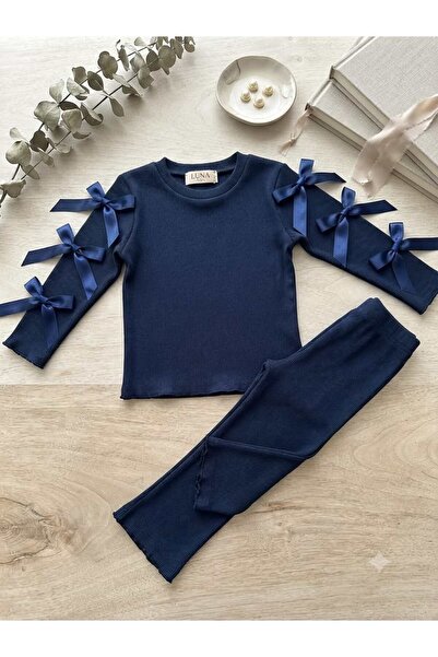 renkli diyar Girl's long sleeved top and bottom set for daily use, daycare, k...