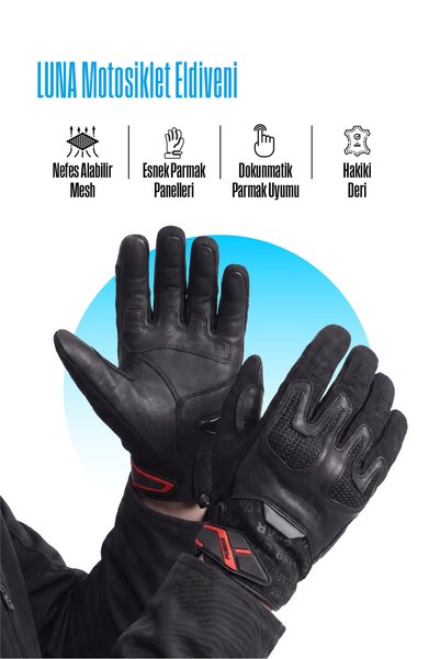 nukro wear Nukro Luna Summer Motorcycle Gloves Ce En 13594 Certified Protected Breathable Fabric