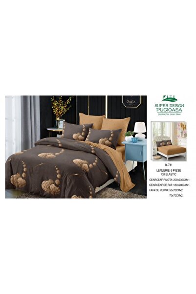 Pucioasa Set de lenjerie de pat gros Finet, 6 piese, cu cearșaf cu elastic BBA68