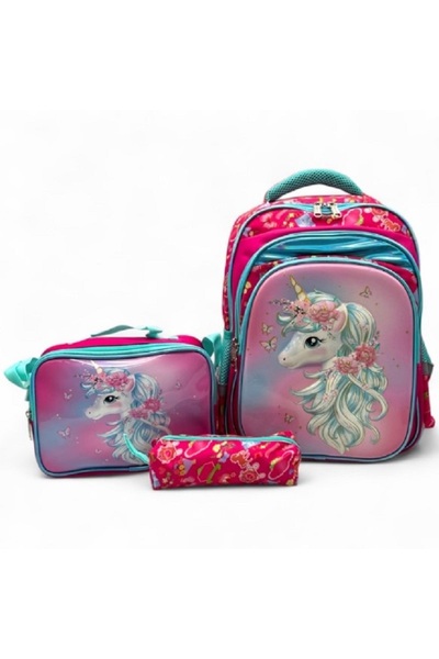 Generic School backpack for girls, 3-piece set