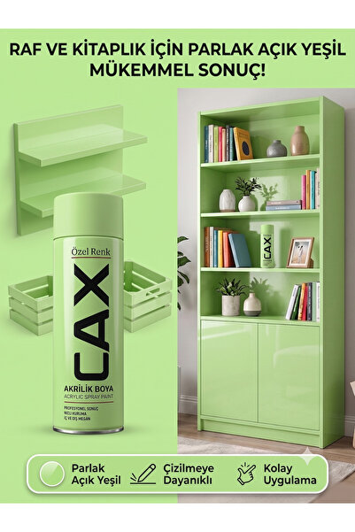 caxcolors CAX Akrilik Sprey Boya 400 ml – Mobilya, Raf, Kitaplık ve Ahşap Hız...