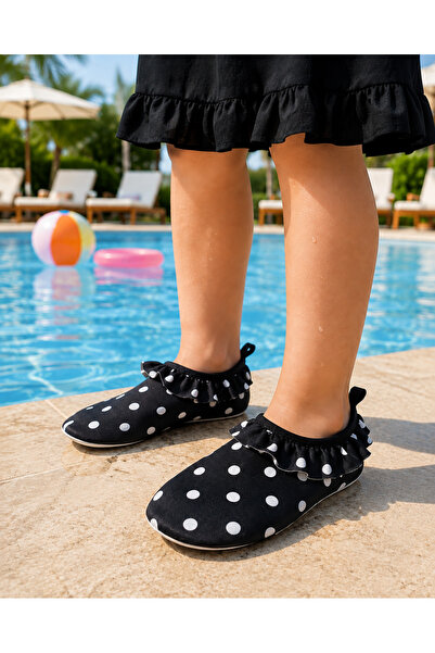 Generic Brand Scuba Fabric, Non-Slip and Drainable Soles, Polka Dot Children'...