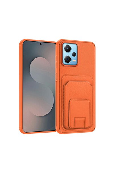 Zebana Xiaomi Redmi Note 12 Pro 5G Uyumlu Kılıf FlexStand Kartlıklı Silikon K...