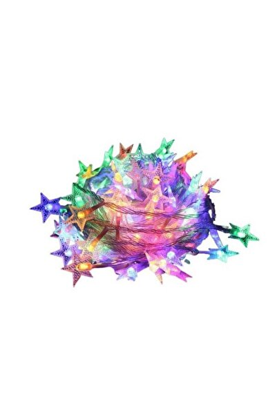 Rao Christmas Battery-Powered Installation, 10 Meters, 80 Star-Type LEDs, Tra...