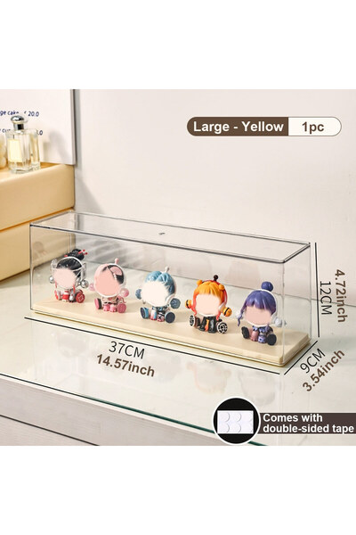 Choice Large - Yellow Transparent doll display cabinet, dust-proof storage bo...