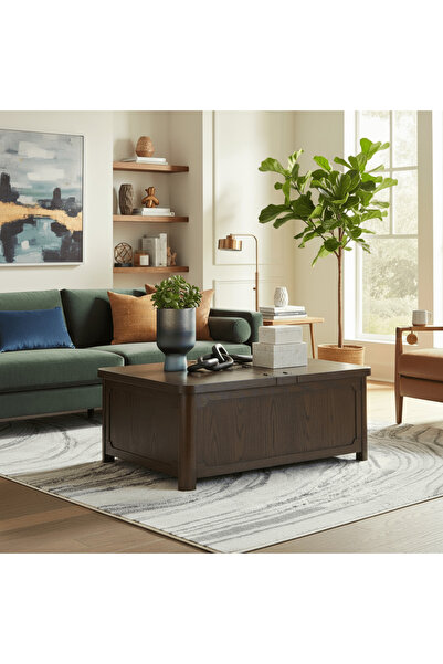 Ashley Furniture طاولة كوكتيل بريكينجتون مع مساحة تخزين