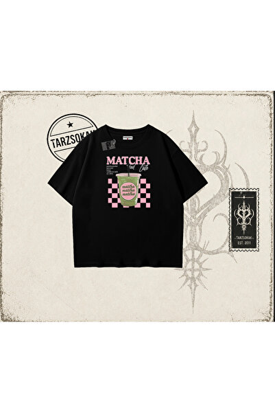 Tarzsokak Ženska majica Matcha Iced Latte, velika unisex, bela