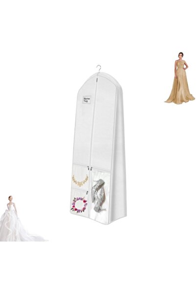 STARSTAR 1 Piece Wedding Dress Bag 180cm Storage Bag 25cm Side Extension Zipp...