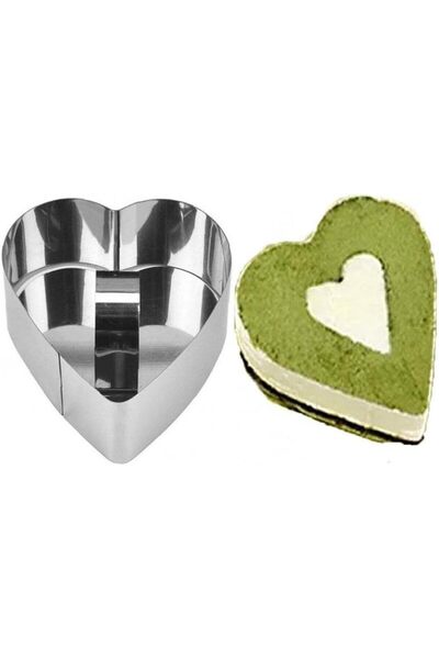 STARSTAR 6-Piece 8*3.8cm Heart-Shape Stainless Steel Dessert Cake Ring Mold H...