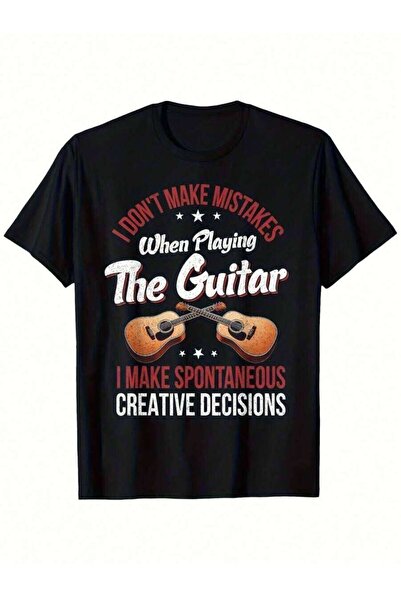 LİNA06 Men'S Funny Music Saying T-Shirt I Don'T Make Mistakes When Playing He...