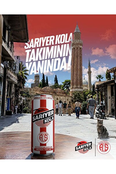 Sarıyer Gazoz SARIYER KOLA ANTALYA SPOR ÖZEL ÜRETİM 330 ML 24'LÜ