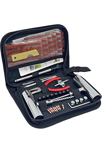 STARSTAR This 61-piece tire repair tool kit includes a quick wheel seal and i...
