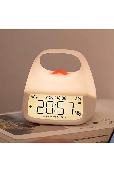 STARSTAR Children Room Night Light Temperature Humidity Display LED Squeeze L...