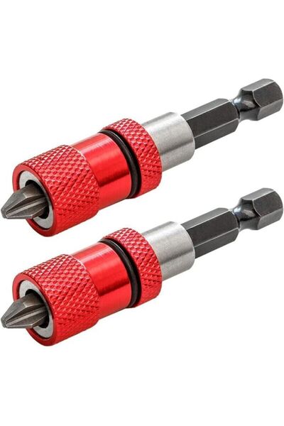 STARSTAR 2-pack magnetic drill bit holders with adjustable screw depth stop, ...
