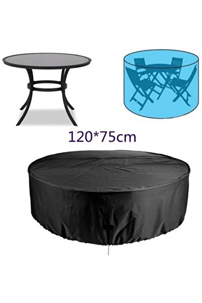 STARSTAR Round table cover, windproof and waterproof, furniture cover made of...