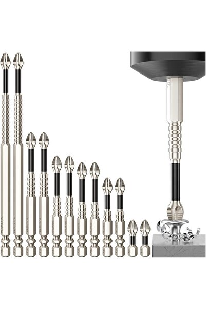 STARSTAR 12-Piece K5 Impact-Resistant Magnetic Screwdriver & Drill Bit Set-25...