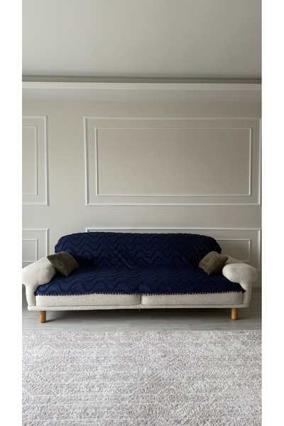 DİLETTO Home Bohemian Wavy Tassel Pompom Sofa Cover 190X220 cm Sofa Bed Sofa ...