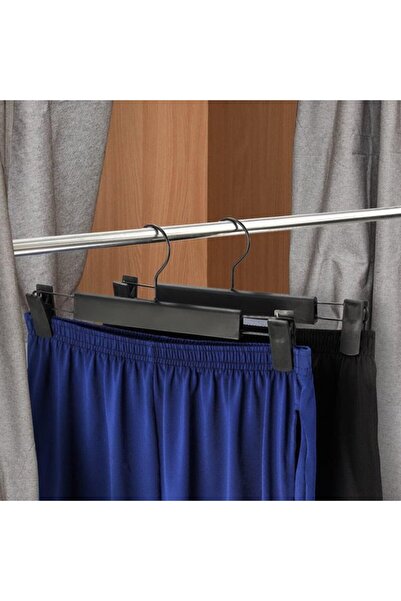 STARSTAR 10 Pieces Clothing Trouser Hangers, Space-Saving Skirt Holders with ...