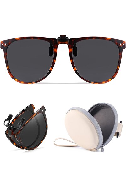 STARSTAR Unisex Retro Polarized Flip-Up Clip-On UV400 Sunglasses for Fishing ...