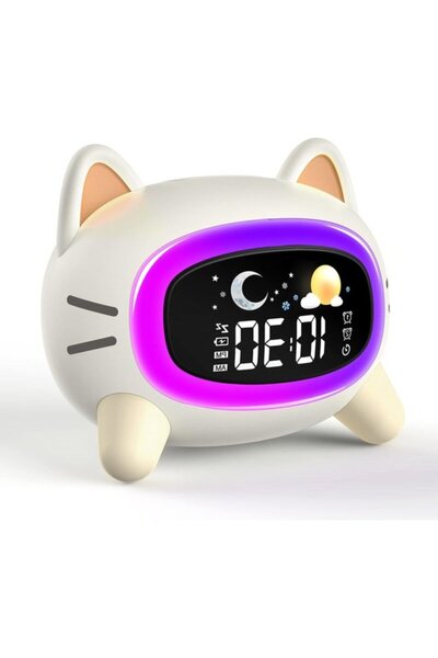 STARSTAR Kids' Alarm Clock/Sleep Training Clock - Moon, Sun, Sound - Digital ...