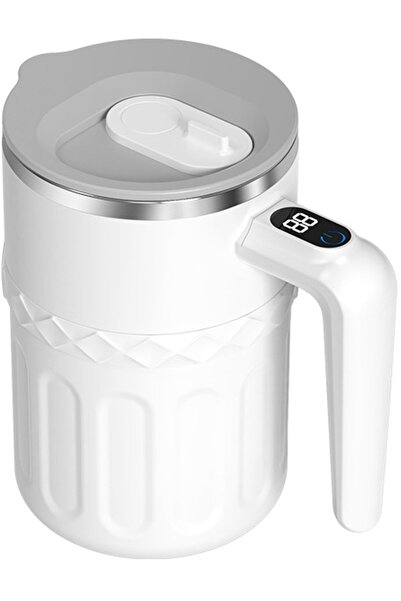 STARSTAR 380ml Smart Auto Magnetic Stirring Mug with Temp Display (white), po...