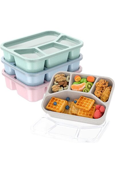 STARSTAR Lunch Box Set, 4 pieces deluxe Bento box, 4 compartments, 21x16x5cm,...