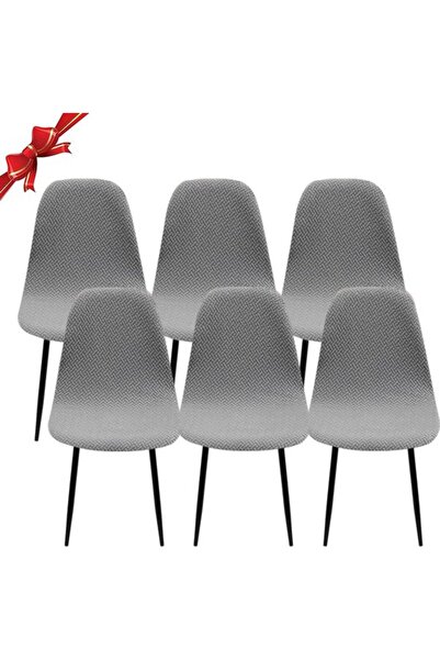 STARSTAR Six-piece elastic dining chair cover set, universal, washable, remov...