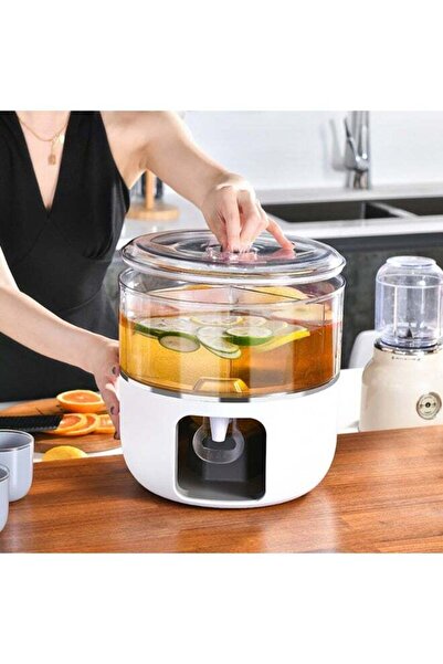 DubaiGallery Beverage Dispenser,Rotating Drink Dispenser with Spigot Cold Ket...