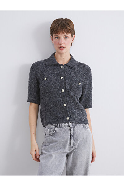 LC Waikiki Collared Neck Women's Knitwear Cardigan