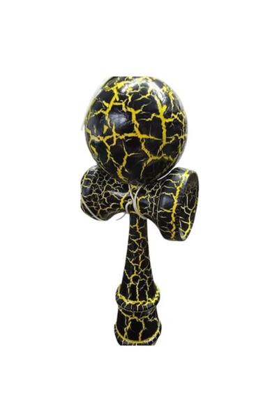 OEM Kendama Profesionala- Culoare Neagra , Model Crapat si ata cadou