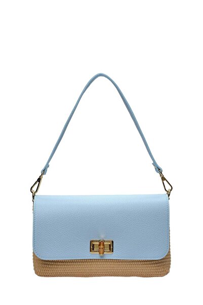 SimpleFind Isabella Rhea Geanta piele -Miriam-Albastru deschis,Geanta de umar...